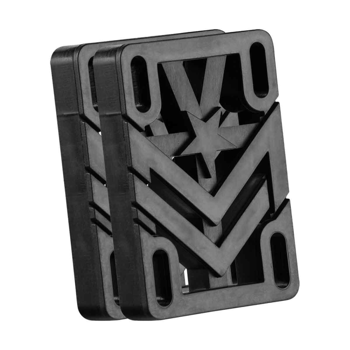 MINI LOGO RISER RIGID ABS 0.5" 2PK BLACK 0.5"
