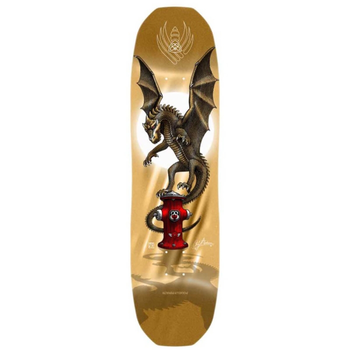 POWELL PRO FLIGHT 311 K26 ANDY ANDERSON HYDRANT GOLD FOIL 8.4" DECK GOLD 8.4"