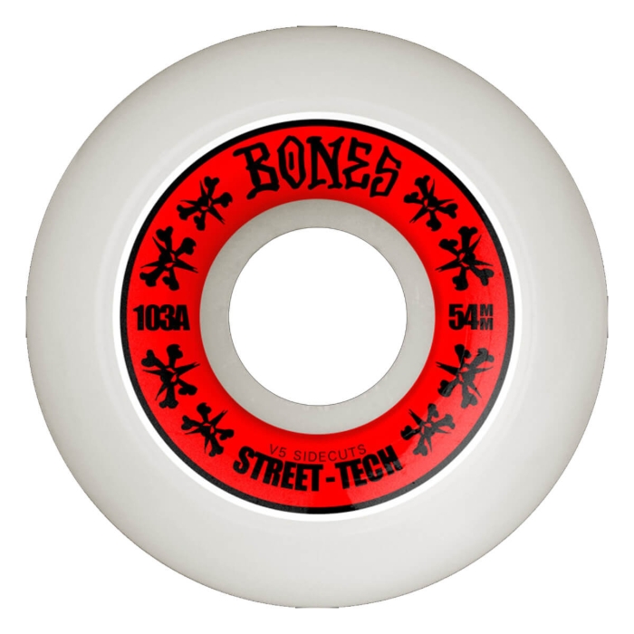 BONES STREET TECH FORMULA 54MM V5 SIDECUTS 103A WHITE 54MM