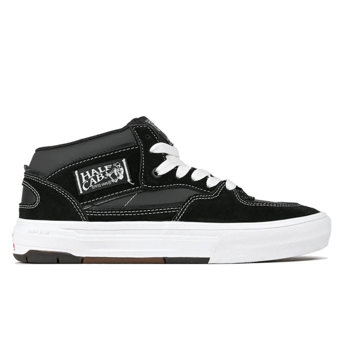 VANS SKATE HALF CAB WAFFLECUP BLACK/WHITE 45