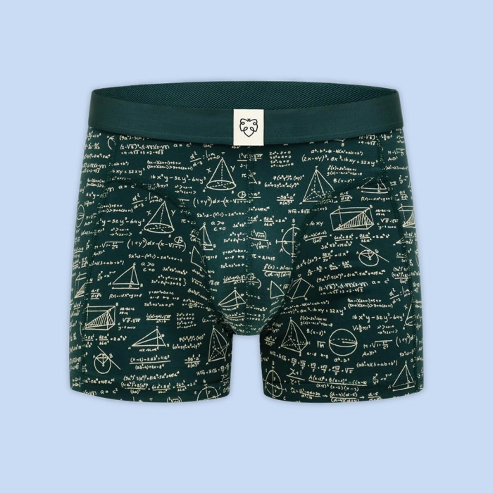ADAM BOXER BRIEF GREEN MATHS PRO AOP BRONZE GREEN L