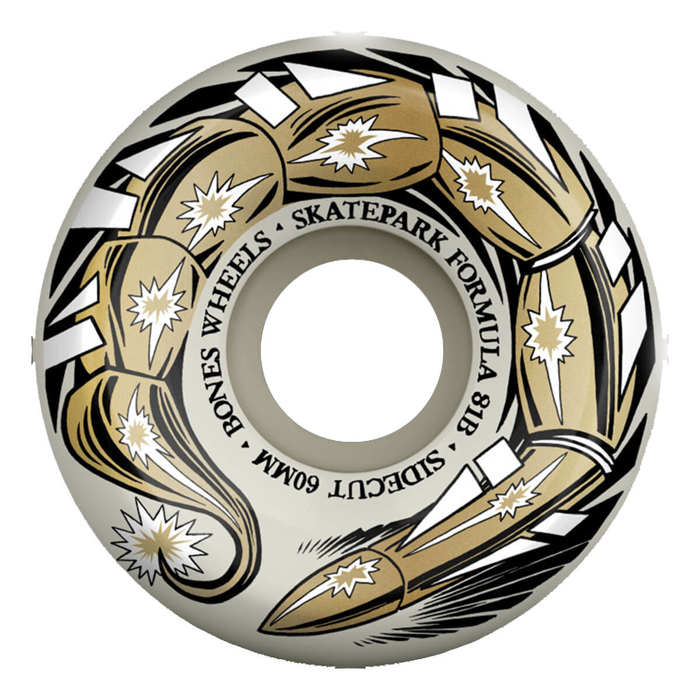 BONES SKATEPARK FORMULA 60MM SIDECUTS P5 81B OFF WHITE 60MM