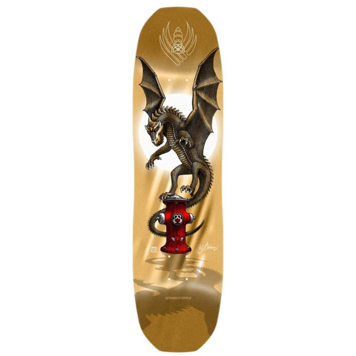POWELL PRO FLIGHT 311 K26 ANDY ANDERSON HYDRANT GOLD FOIL 8.4" DECK GOLD 8.4"
