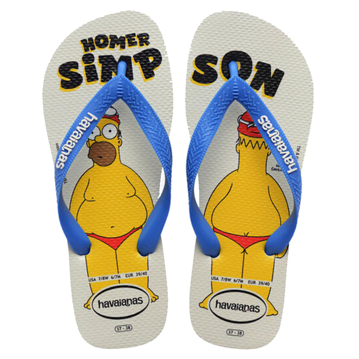 HAVAIANAS SIMPSONS WHITE/BLUE 39/40