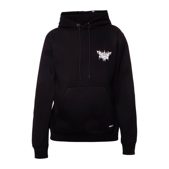 FALLEN HAUNTED HOLLOWS HOODIE PULLOVER BLACK/WHITE M
