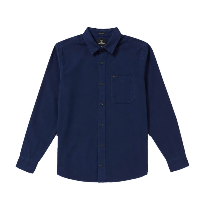 VOLCOM CADEN SOLID LS SHIRT MARINE XL