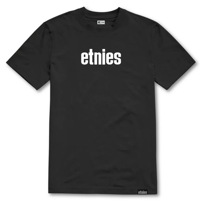 ETNIES WORDMARK T-SHIRT BLACK/WHITE S