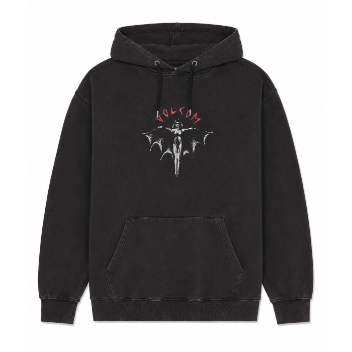 VOLCOM WRONG ANGEL HOODIE PULLOVER LIGHT ACID BLACK L