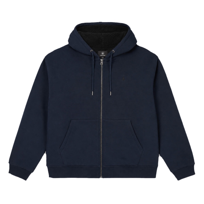 VOLCOM SINGLE STONE LINED ZIP HOODIE MARINE XL