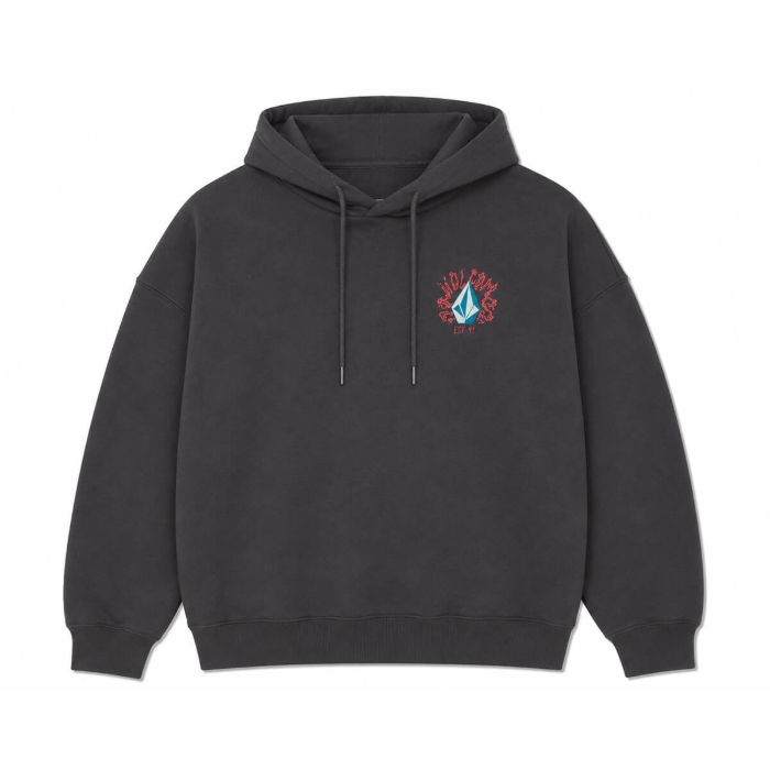 VOLCOM RADICAL DAZE UP HOODIE PULLOVER BLACK L