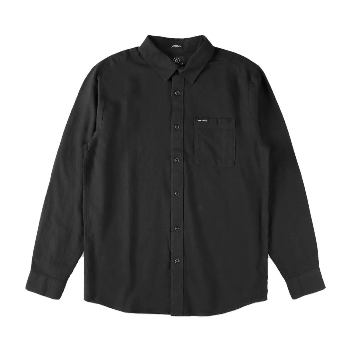 VOLCOM CADEN SOLID LS SHIRT ANTIQUE BLACK L