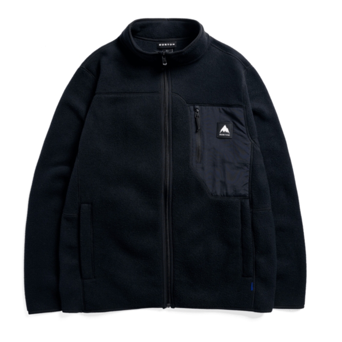BURTON CINDER FULL-ZIP FLEECE TRUE BLACK XL