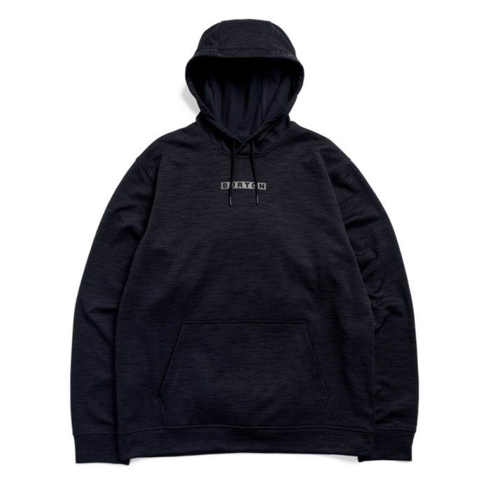 BURTON OAK HOODIE PULLOVER TRUE BLACK HEATHER S