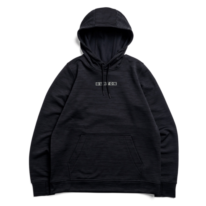 BURTON W OAK HOODIE PULLOVER TRUE BLACK HEATHER XS