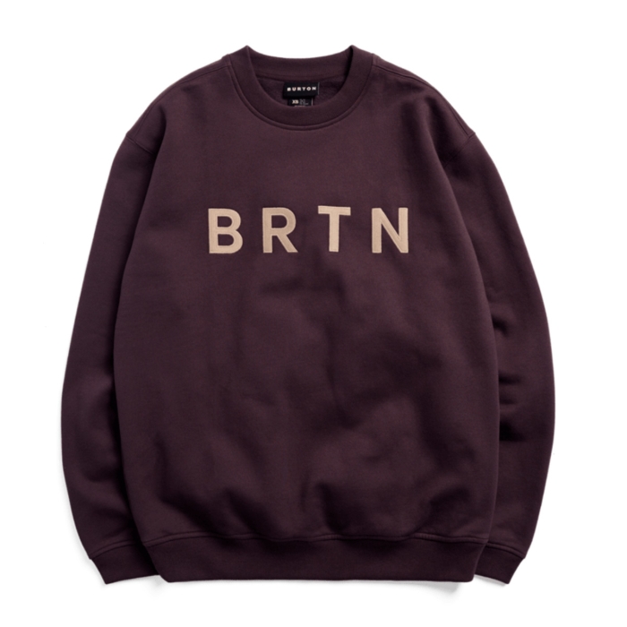 BURTON BRTN CREWNECK SWEATSHIRT BEAR HUG BROWN S