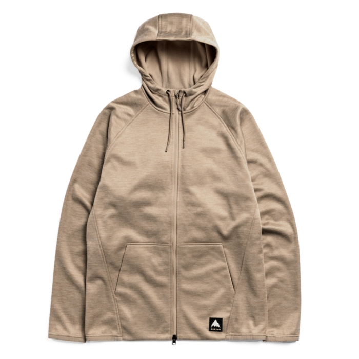 BURTON CROWN WEATHERPROOF ZIP FLEECE PULLOVER SUMMIT TAUPE HTR XXL