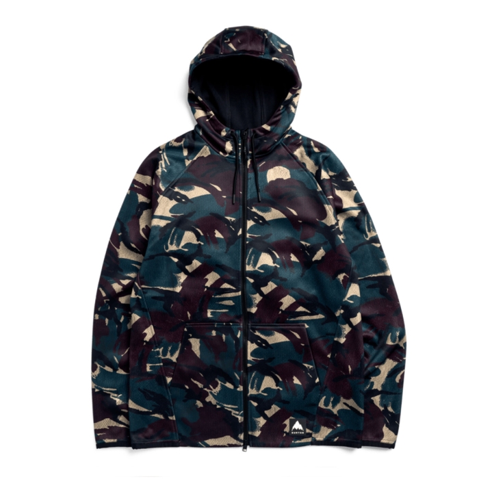 BURTON CROWN WEATHERPROOF ZIP FLEECE PULLOVER SEERSUCKER CAMO XXL