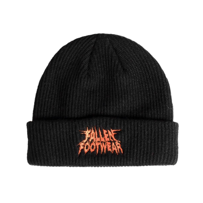 FALLEN DISTORTION BEANIE BLACK/ORANGE UNI
