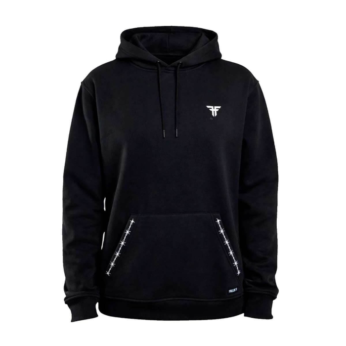 FALLEN BARBED BONES HOODIE PULLOVER BLACK/WHITE XXL