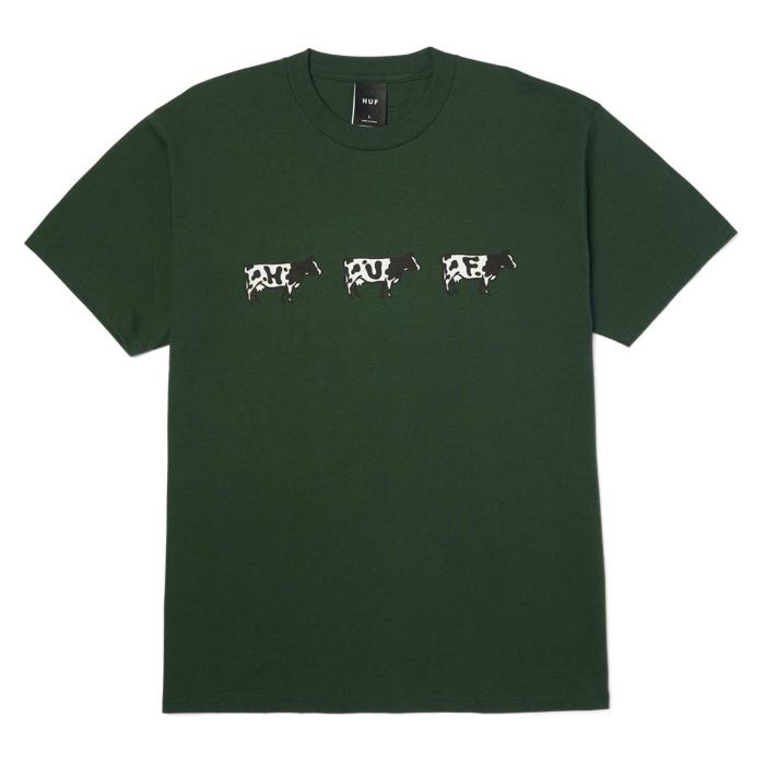HUF MOO T-SHIRT FOREST GREEN S