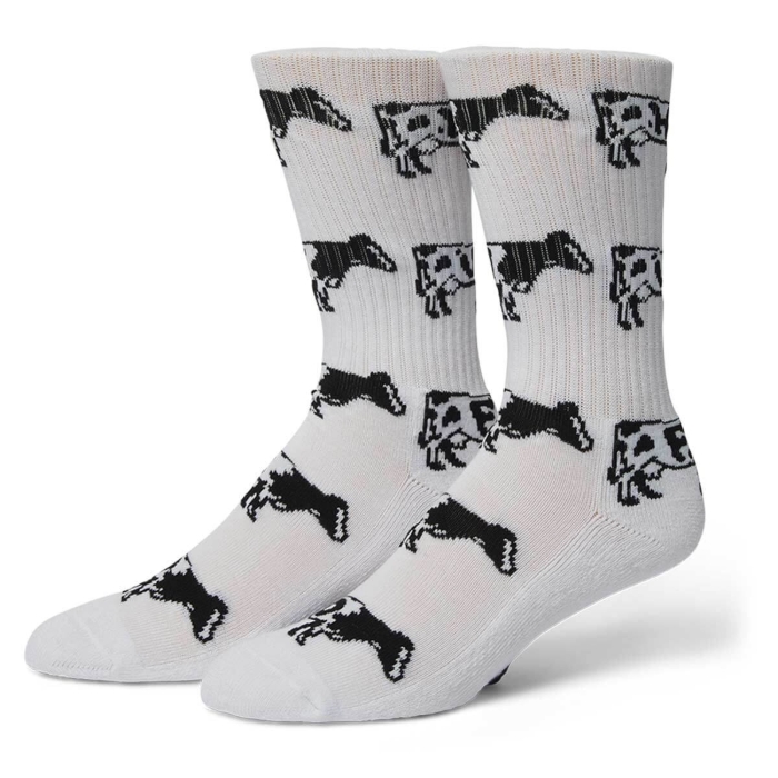 HUF MOO CREW SOCK WHITE UNI