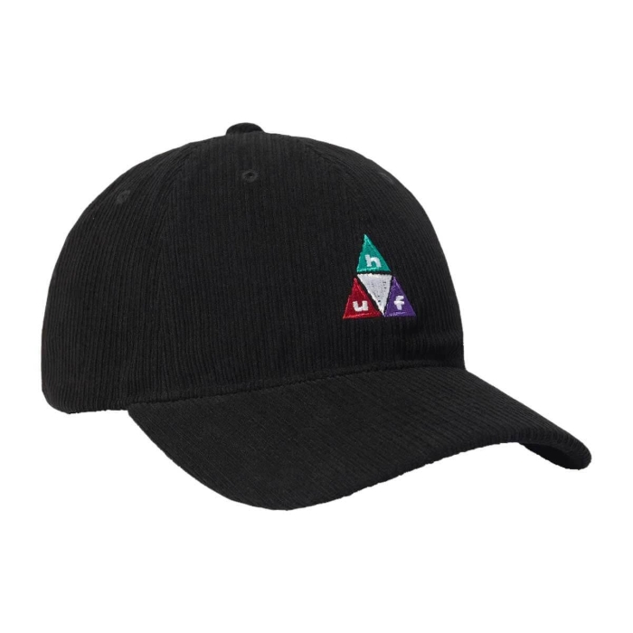 HUF PRISM TT CORD 6 PANEL CV HAT BLACK UNI