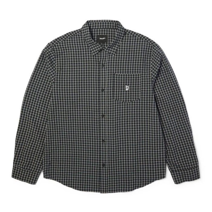 HUF MEGABLAST LS WOVEN TOP BLACK L