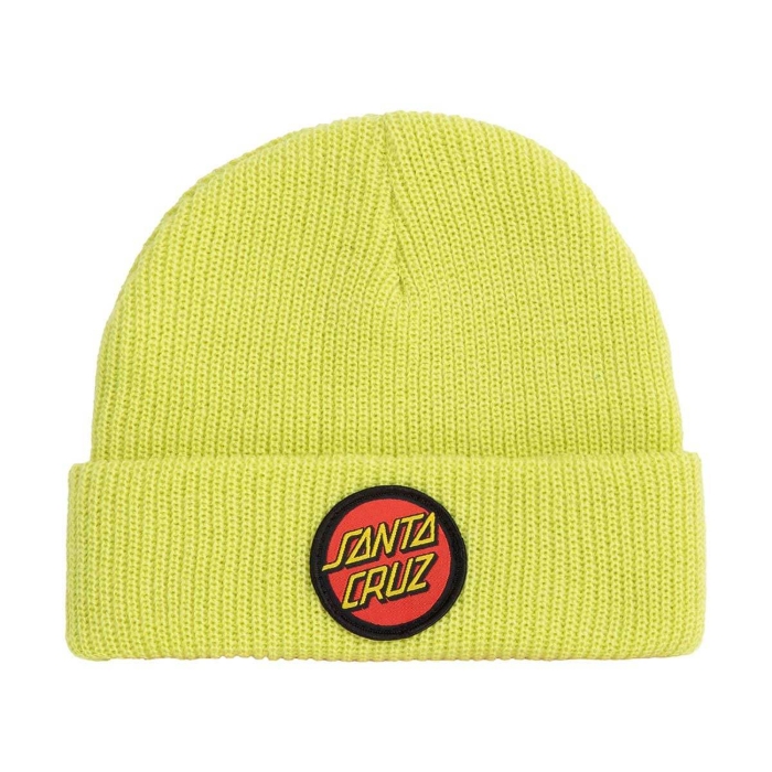 SANTA CRUZ YOUTH CLASSIC DOT BEANIE GREEN GLOW UNI