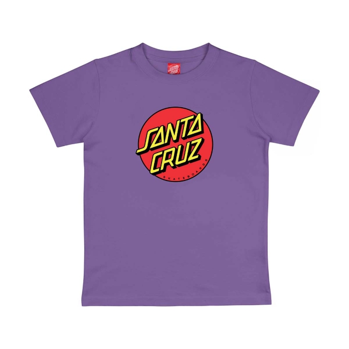 SANTA CRUZ YOUTH CLASSIC DOT T-SHIRT FRESH PURPLE 6-8