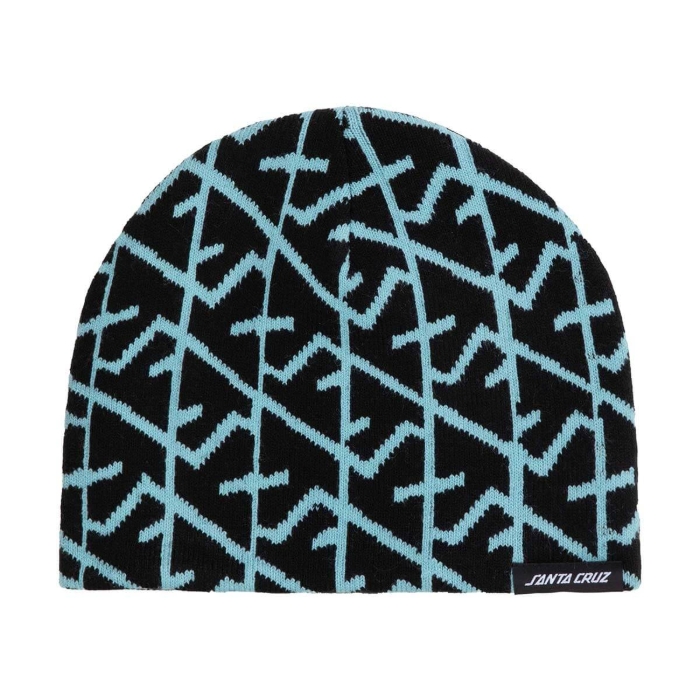 SANTA CRUZ TIRED BEANIE BLACK/BLUE UNI