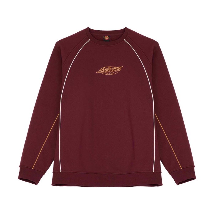 SANTA CRUZ PINSTRIPE CREW DARK PLUM M