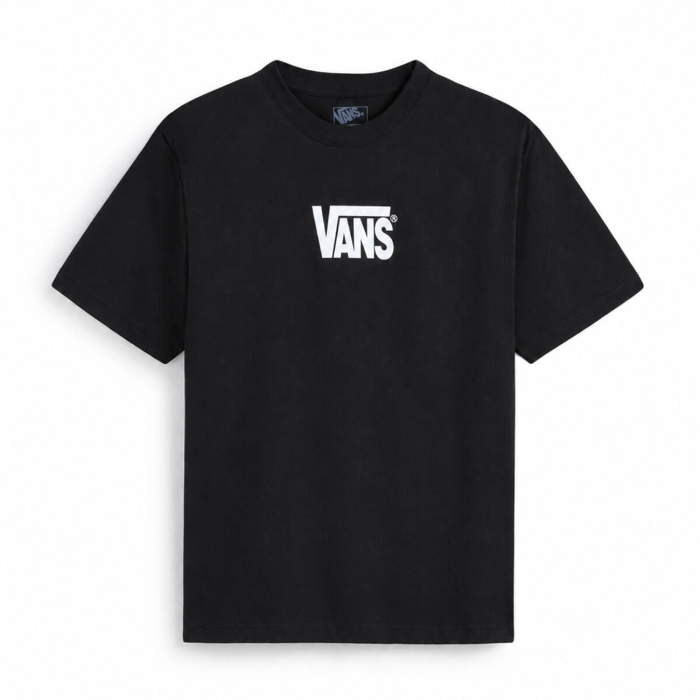 VANS STRETCH LOGO T-SHIRT BLACK/WHITE L