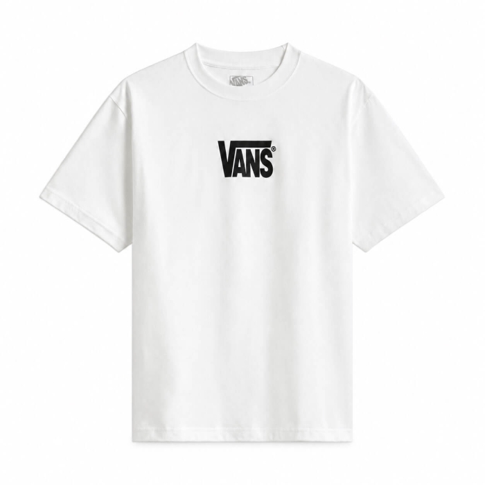 VANS STRETCH LOGO T-SHIRT WHITE-BLACK L