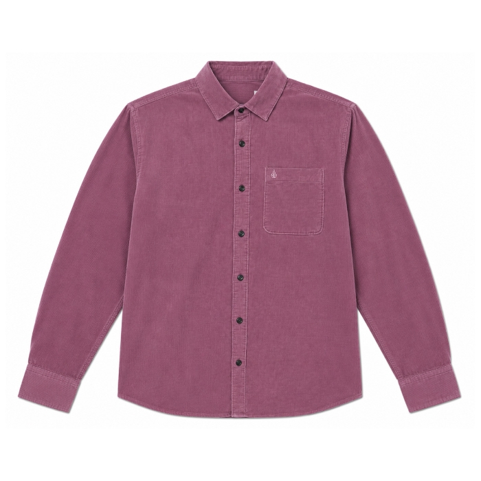 VOLCOM ZANDER CORDUROY LS SHIRT ORCHID XL