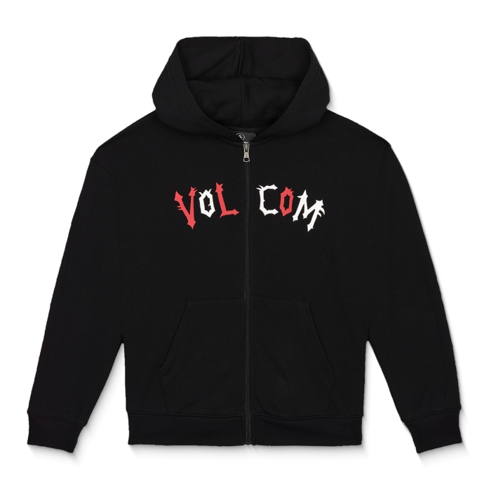 VOLCOM FA OZZY FLEECE ZIP HOODIE PULLOVER BLACK M