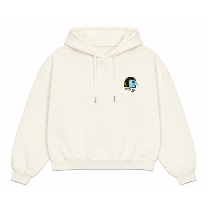 VOLCOM RADICAL DAZE UP HOODIE PULLOVER OFF WHITE M