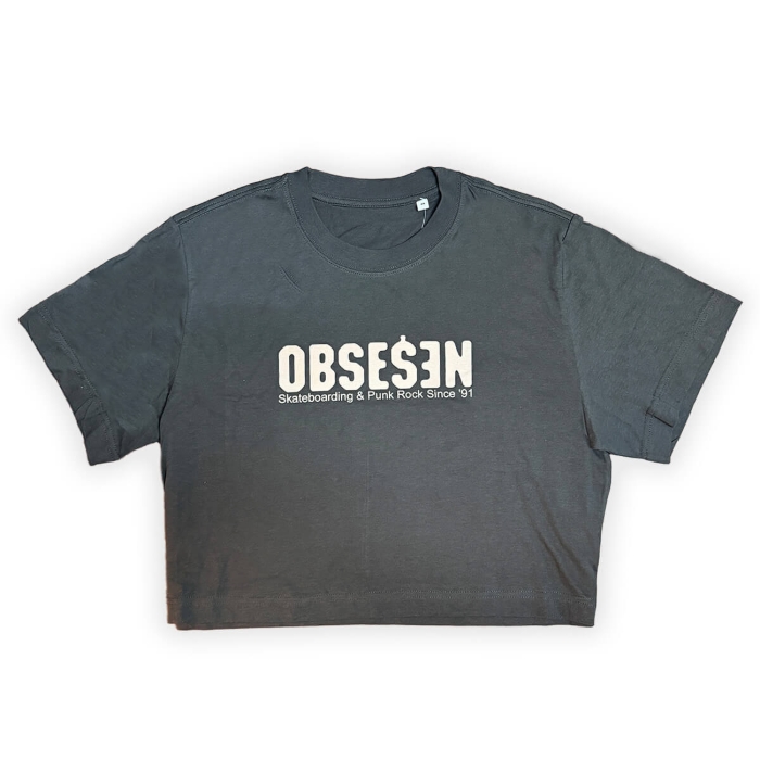 OBSESSION OBSESEN PUNK CROP T-SHIRT BLACK S